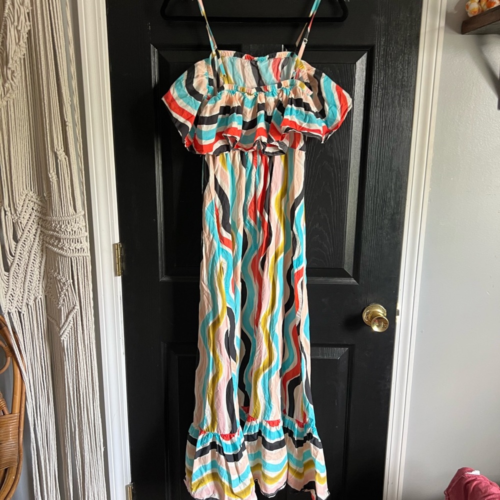 Farm Rio Sleeveless Ruffle Maxi Dress - Picture 3 of 4